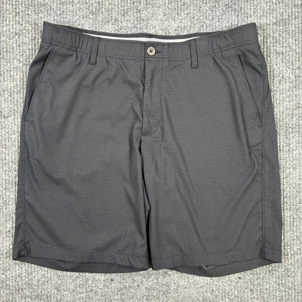Under Armour Mens Golf Shorts Size 38 Black Performance Stretch Flat Front